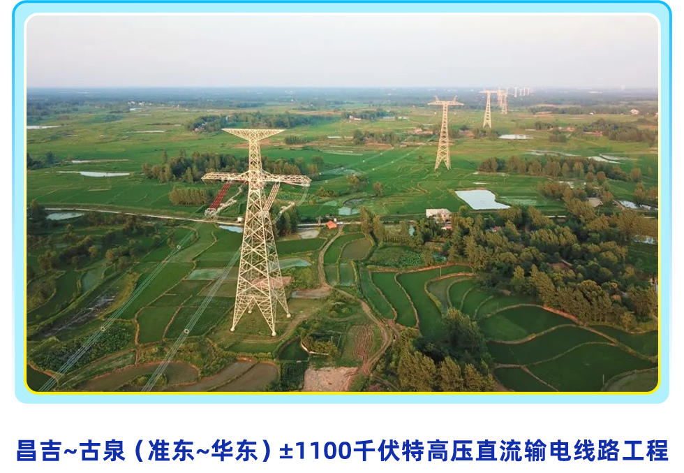<p>昌吉~古泉(淮东~华东)士1100千伏特高压直流输电线路工程</p>
