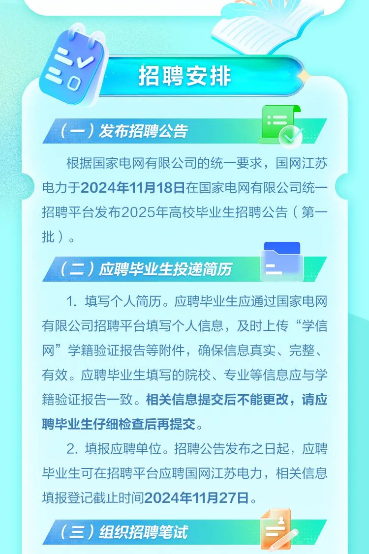 国网江苏省电力有限公司2025年高校毕业生招聘公告