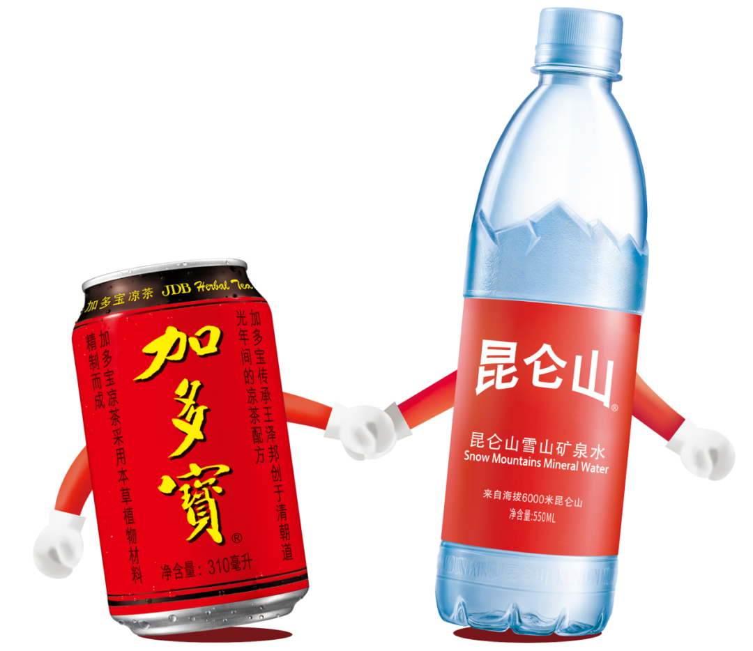 <p>加多宝凉茶JDB HovolTen</p>
<p>光加</p>
<p>加年多间宝</p>
<p>的传昆仑山</p>
<p>凉承</p>
<p>本方邦Snow Mountains昆仑山雪山矿泉水Mineral Water</p>
<p>草寶净含量550ML来自海6000米昆仑山</p>
<p>B</p>
<p>料净含量:310毫升</p>
