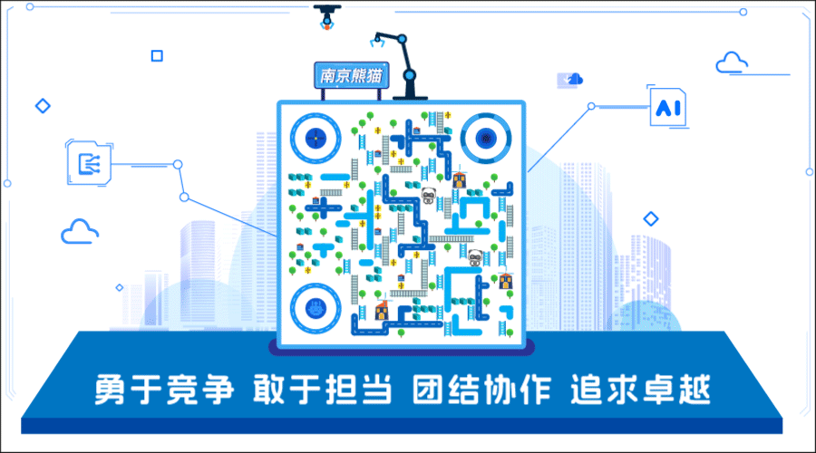 <p>O</p>
<p>☐</p>
<p>南京熊猫小</p>
<p><HAI</p>
<p>医:</p>
<p>C</p>
<p>。</p>
<p>L5<</p>
<p>勇于竞争敢于担当团结协作追求卓越</p>
